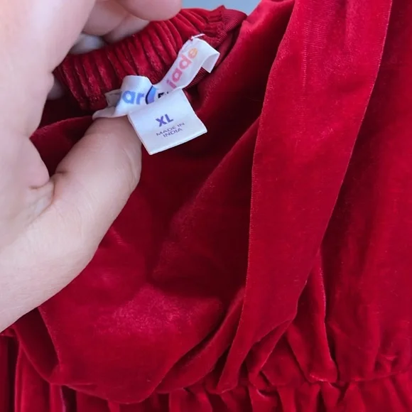 Red Puff Sleeve Dress - Picture 3 of 3